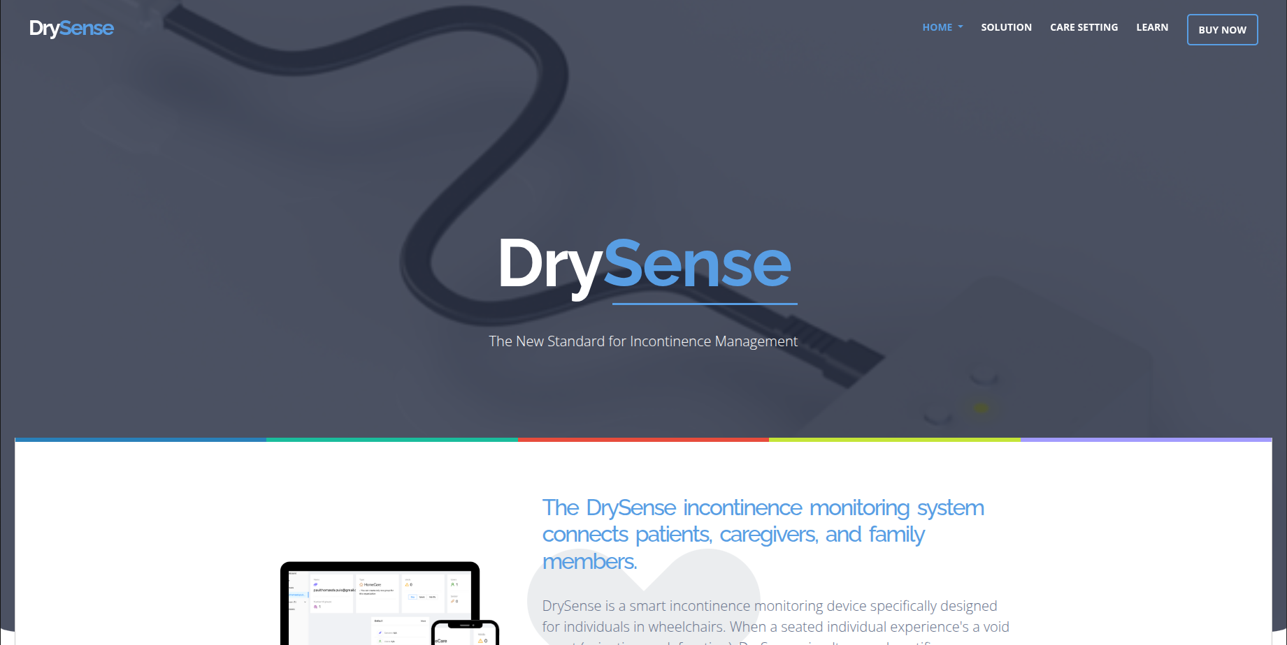 DrySense - Website preview